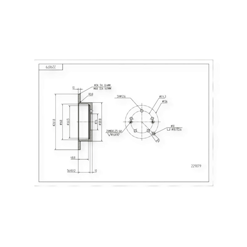 Диск Hyundai Tucson, Kia Sportage (2004-) задний (262mmx10mm) тормозной Мукачево - изображение 1
