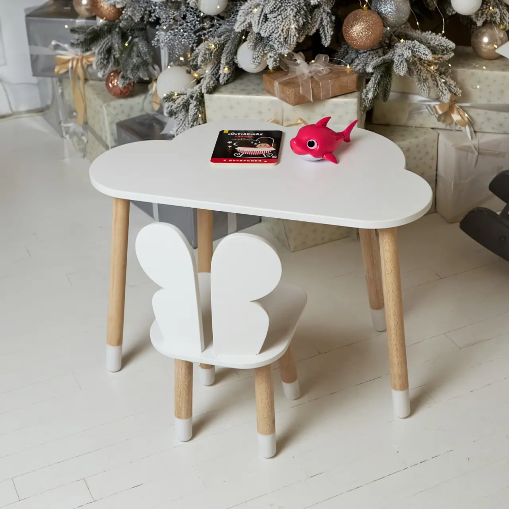 Дитячий столик Хмара та стільчик Метелик білий Вінниця - фото 2