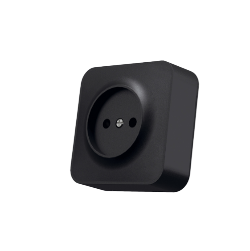 BINERA чорний/графіт Розетка зовнішня 1-а IP20 Videx Житомир - фото 1