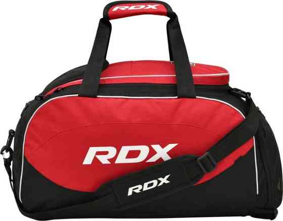 Спортивна сумка RDX R1 Duffel Bag with Backpack Straps Black/Red Каменское