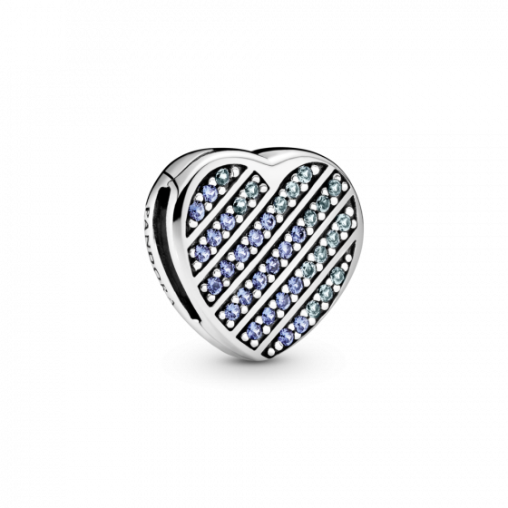 Срібна намистина Пандора  Клипса   "Синє серце" 799346C01 MasterSem Київ - фото 1