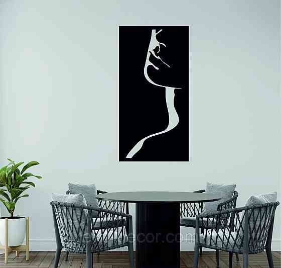 Декоративное настенное Панно «Женский Образ», Декор на стену 70*36 см, Черный Киев