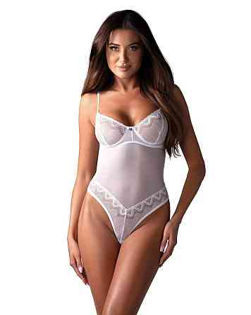 Боди Obsessive Alissium Teddy XL/2XL, лиф с мягкой чашкой, высокие вырезы для ног Sex Aura Киев