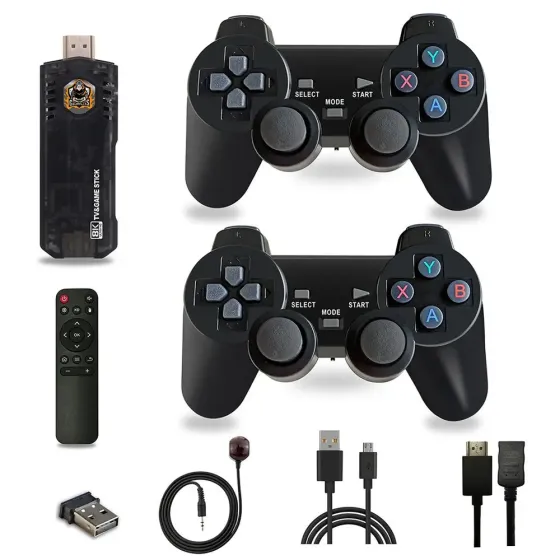Игровая ТВ приставка Game Box 8K 8X M98 Smart TV Stick 64GB геймстик с геймпадами + 10000 встроенных игр Коломия