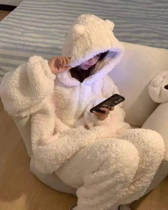 Жіночий затишний домашній оверсайз костюм двійка з хутра Teddy Одеса - фото 1