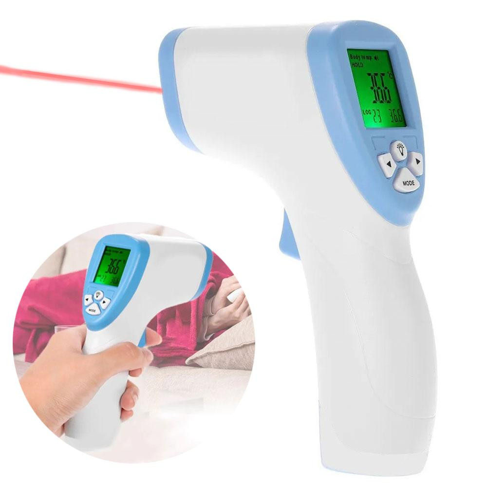 Безконтактний інфрачервоний термометр 0-100°C, на батарейках, DT-8806C / Електронний градусник для тіла Київ - фото 1
