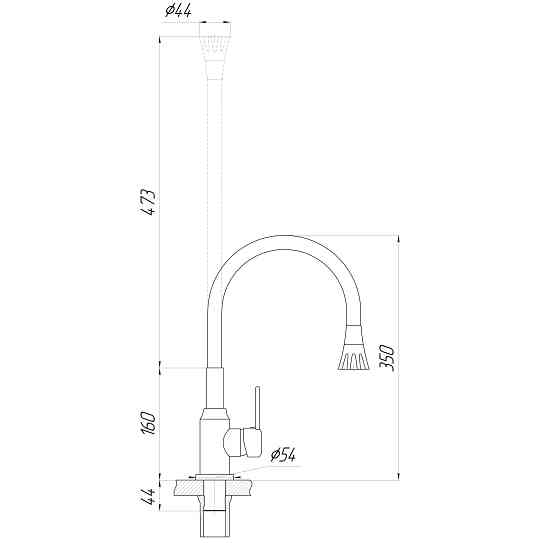Змішувач для кухні Domino ELLIPSE DCC-203SA-K15 Луцк