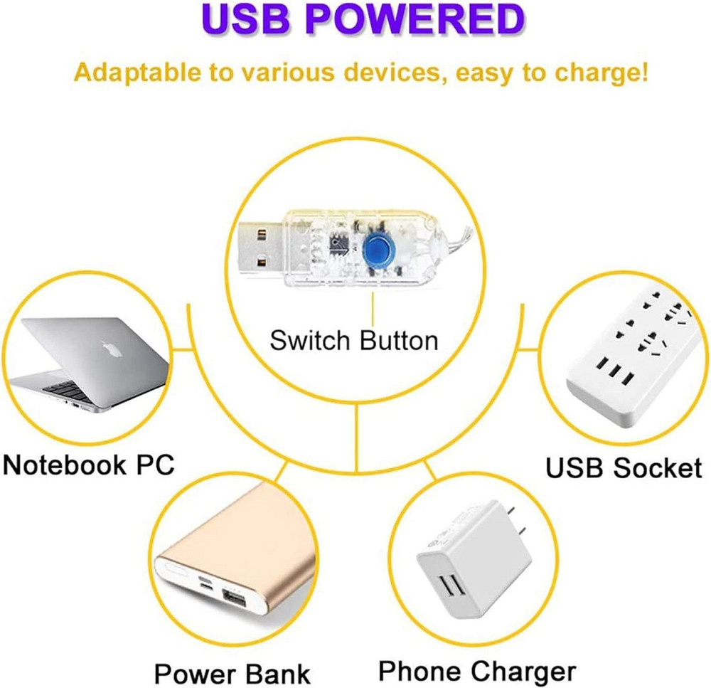Светодиодная гирлянда Augone 120 LED, 20 м, USB, 8 режимов, таймер, пульт ДУ, IP65, разноцветная, комплект 2 шт Киев - изображение 15