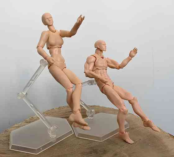 Рухливі фігурки RESTEQ, манекен людини. Статуетки для художника з підставкою 13см, шарнірні фігурки Київ