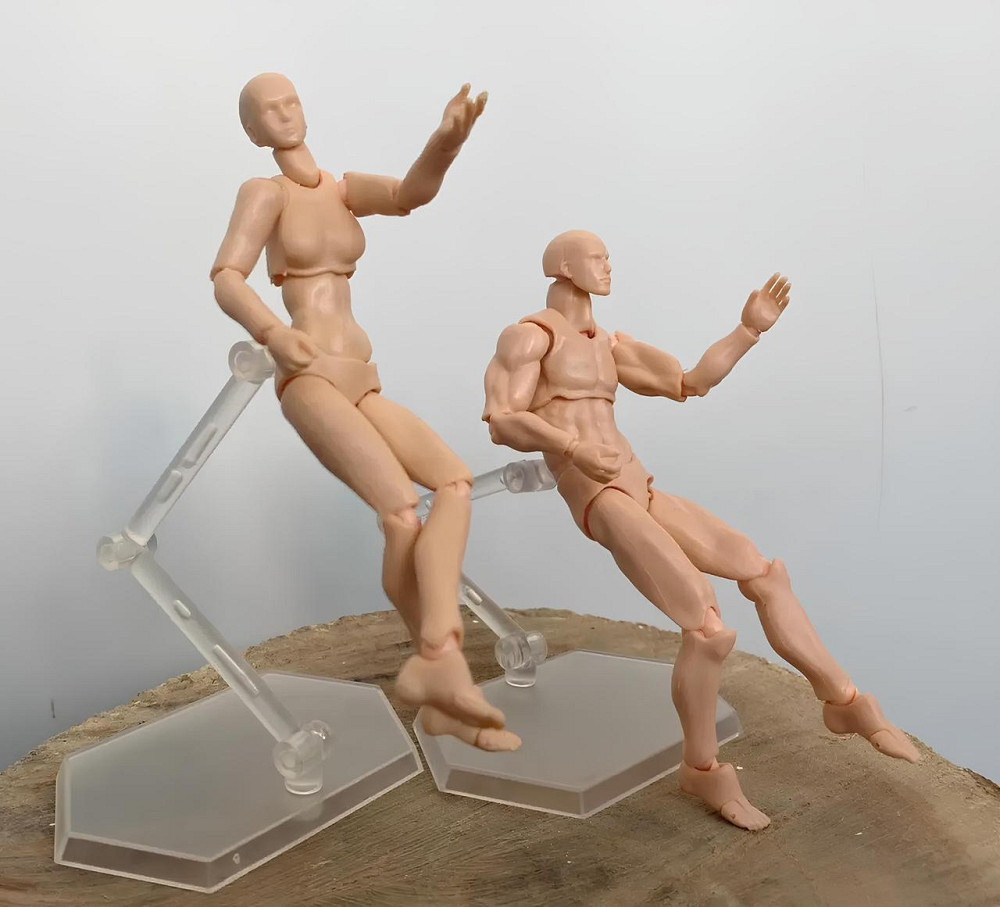 Рухливі фігурки RESTEQ, манекен людини. Статуетки для художника з підставкою 13см, шарнірні фігурки Київ - фото 6