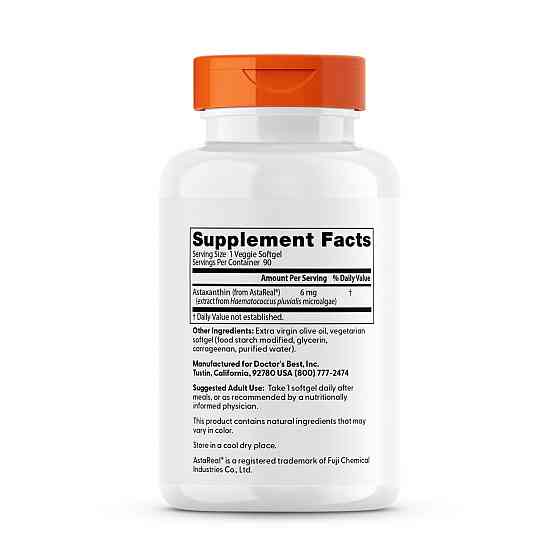 Астаксантин  Doctor's Best Astaxanthin 6 мг 90 капс Київ