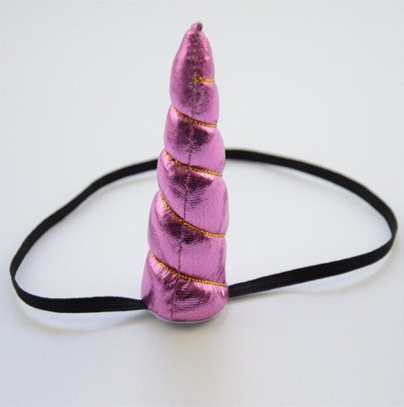 Дитяча пов'язка "Єдиноріг", світло-рожева - висота рогу 14см, окружність універсальна (на резинці) Київ - фото 1