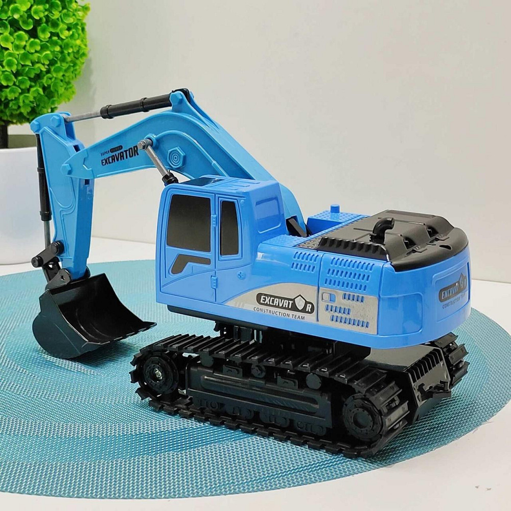 Екскаватор гусеничний на радіокеруванні з підсвічуванням та звуком Блакитний (700-C2) Чернигов - изображение 7