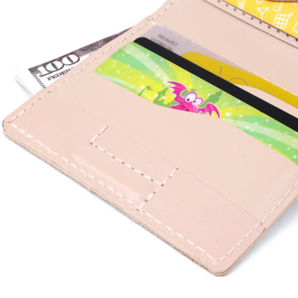 Оригинальное женское портмоне с монетницей Бежевый (GRANDE PELLE) Киев - изображение 10