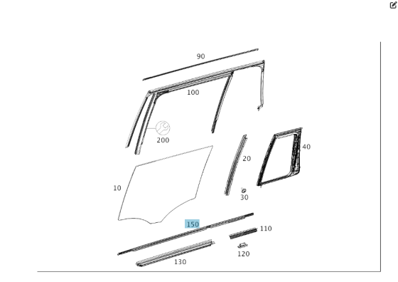 Mercedes-Benz  A2927351000 Молдинг під склом задніх правих дверей GLE Coupe C292 Одесса