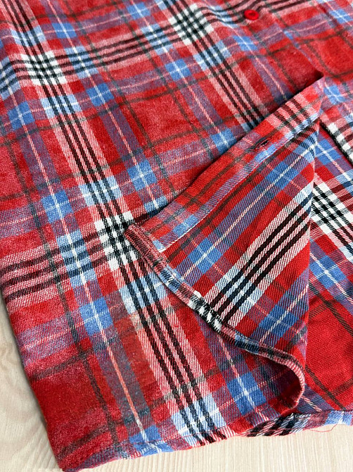 Сорочка жіноча YZY 7765 в клітинку оверсайз широка варена, червоний, one size Київ - фото 19