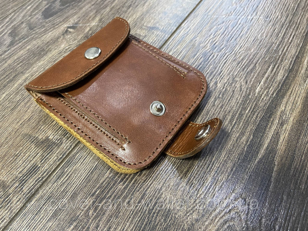 Компактный мужской кошелек коричневого цвета ручной роботы Lumberjack style Киев - изображение 4