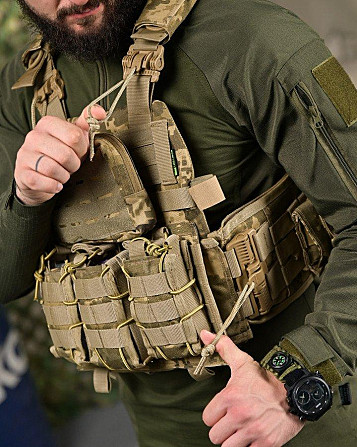 Плитоноска 4 точки сброса 7.62 пиксель ПП4631 Киев - изображение 6