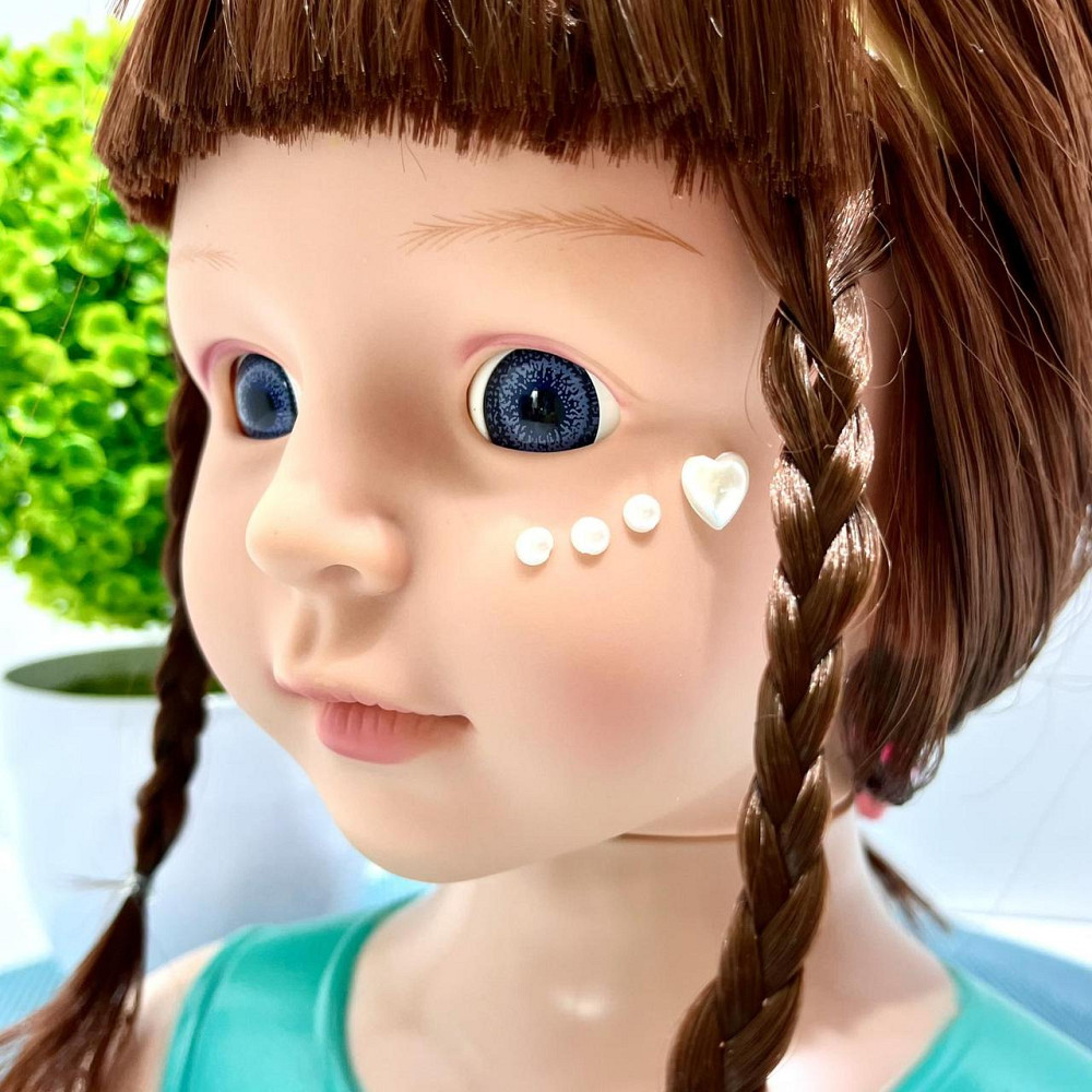 Лялька-манекен для дівчинки Голова для зачісок з аксесуарами бігуді гумки гребінця (YM25-2B-С) Чернігів - фото 10