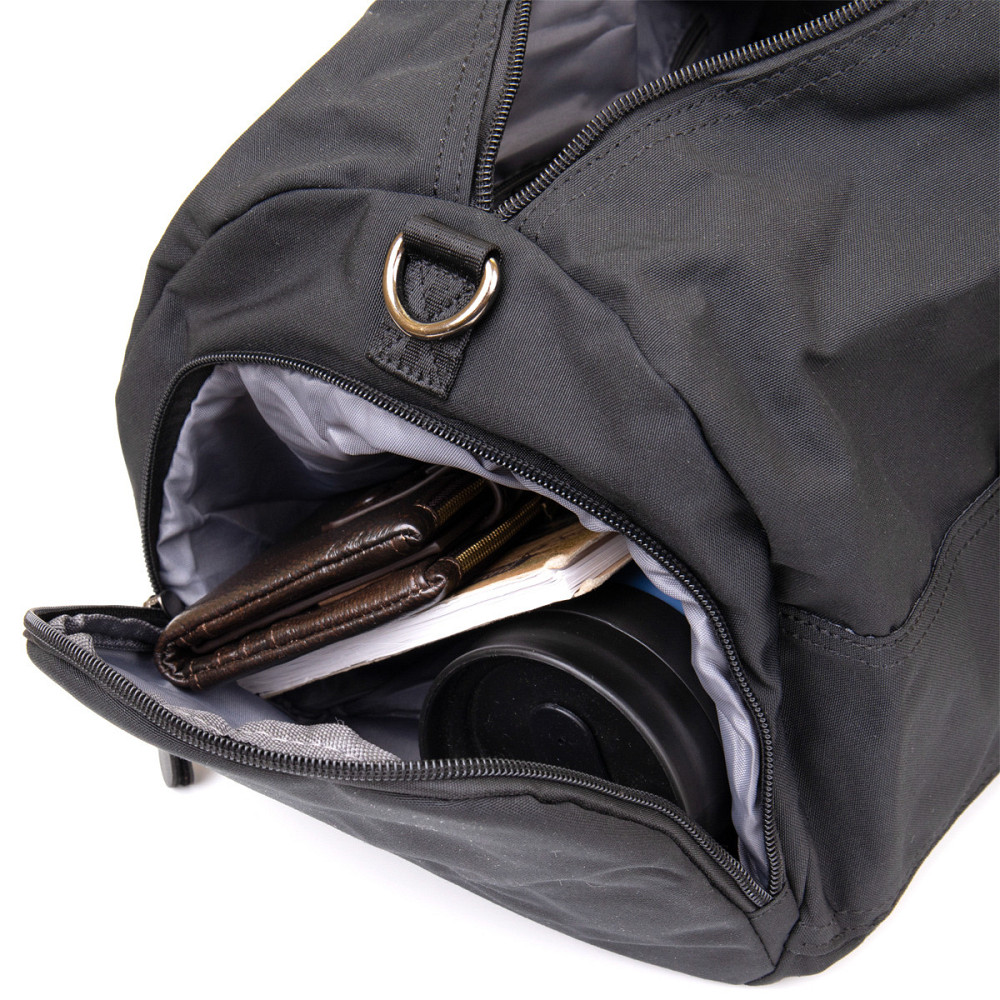 Спортивна сумка текстильна Vintage 20640 Чорна Київ - фото 5