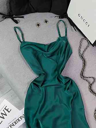 Жіноче романтичне елегантне плаття шовк Зелений, 44/46 Одеса