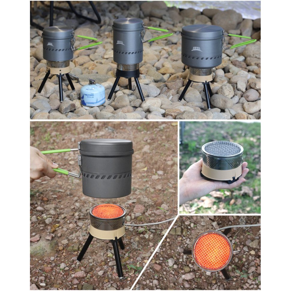 Набор туристической посуды (кастрюля + сковородка) BRS-TS19С, 2,5л, алюминий Киев - изображение 4