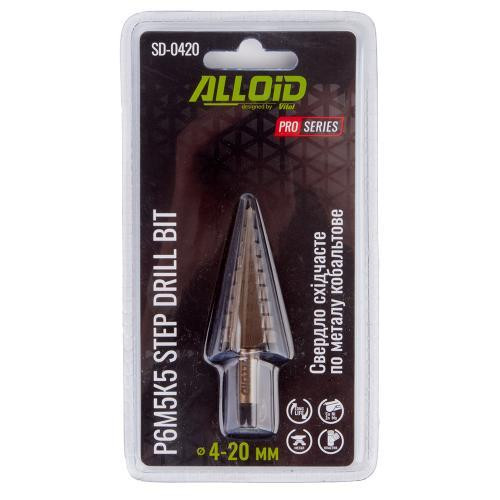Alloid Pro. Свердло ступеневе по металу кобальтове Р6М5К5, 4-20мм Одесса - изображение 4