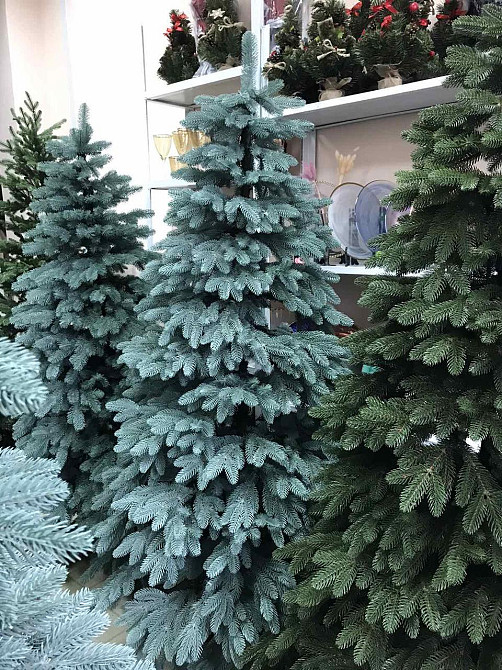 Штучна пухнаста ялинка Преміум (висота 3.20 м) лита (Блакитна) Вінниця - фото 9