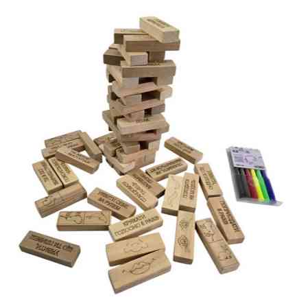 Дженга настольная 60 брусков +фломастеры Киев