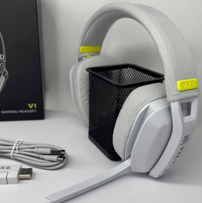 Стильні нові білі навушники VGN VXE V1 Київ - фото 3