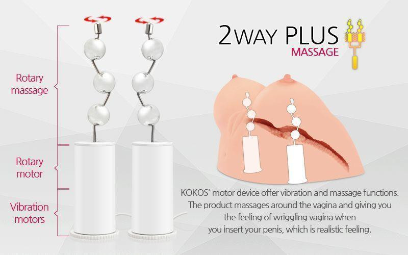 Мастурбатор Kokos Juilana Breast 2WayPlus с вибрацией и массажем Sex Aura Киев - изображение 7