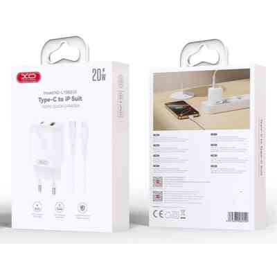 Зарядное устройство XO 1xUSB-C PD20W + 1xUSB QC3.0 White (L158.white) Винница