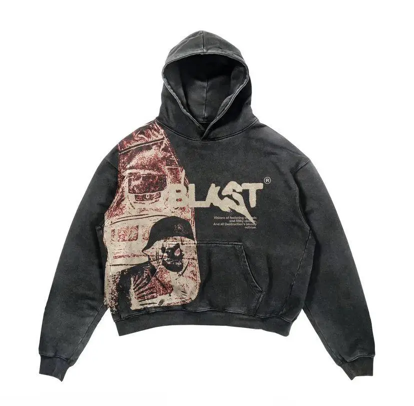 Худи, серая толстовка мужская, свитшот с принтом 2759194271 размер 46 Днепр - изображение 1