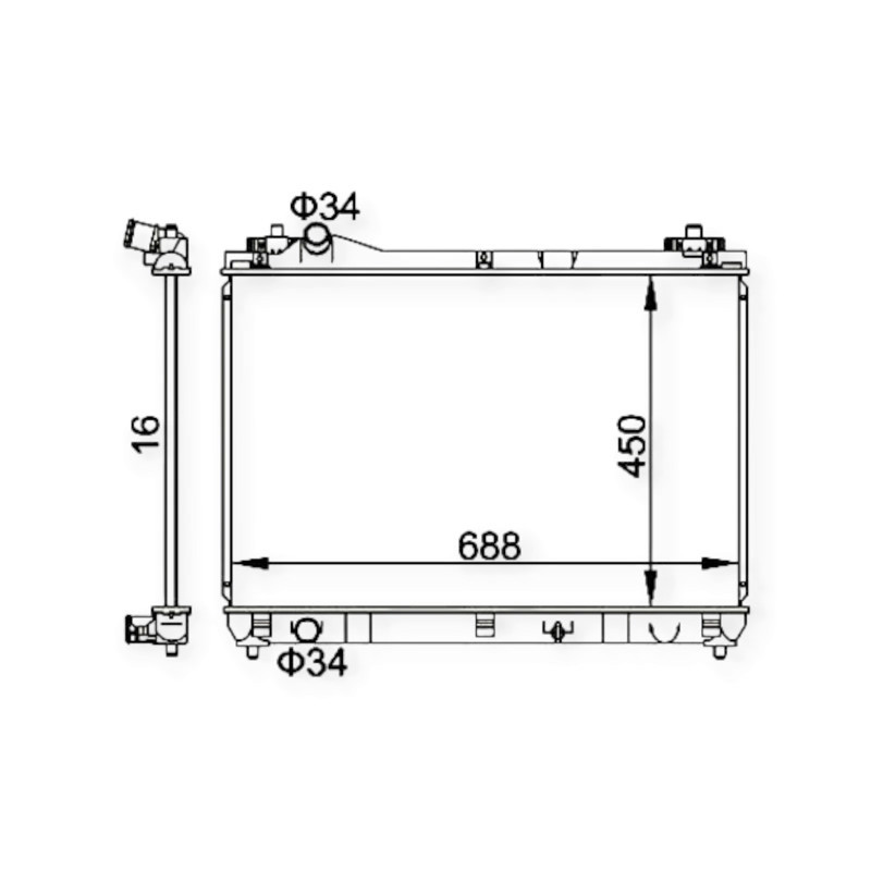 Радиатор двигателя Suzuki Grand Vitara 2.0 05- охлаждения Мукачево - изображение 1