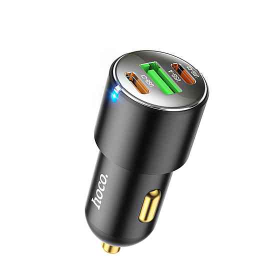 Автомобільний зарядний пристрій HOCO NZ6 PD45W 3-port(2C1A) car charger Black Киев