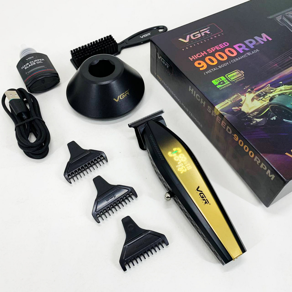 Універсальна машинка для стрижки голови та бороди VGR V-992, Машинка для стрижки волосся міцна RE-23 Івано-Франківськ - фото 7