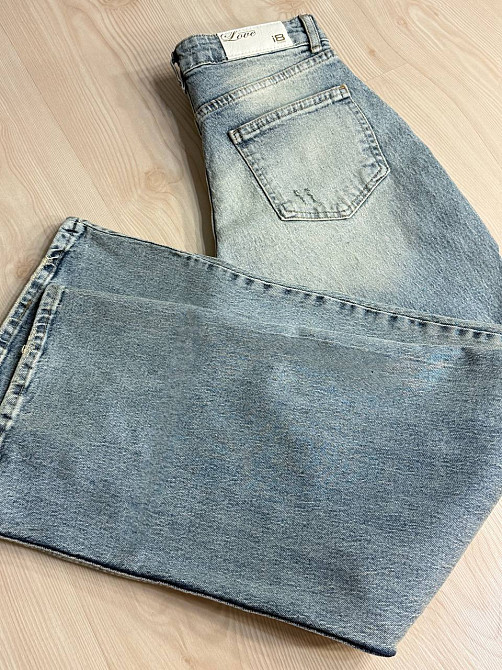 Джинси жіночі I8 51777 широкі скейтер baggy з потертостями блакитні , блакитний, 26, 26, 70 см, 100 см Київ - фото 6