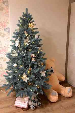 Искусственная пушистая елка Элит (высота 2.30 м) литая (Голубая) Винница