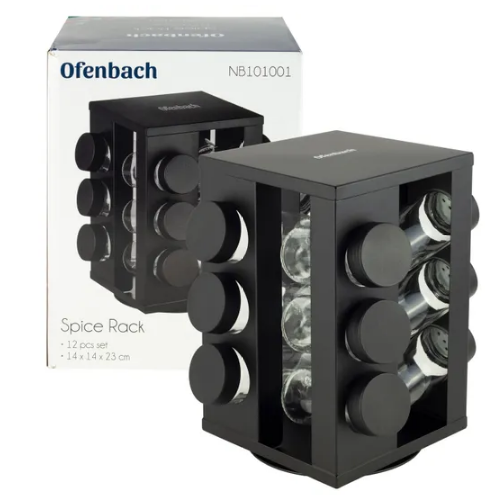 Набір ємностей для спецій 12шт на підставці чорний Ofenbach 101001 Житомир - фото 4