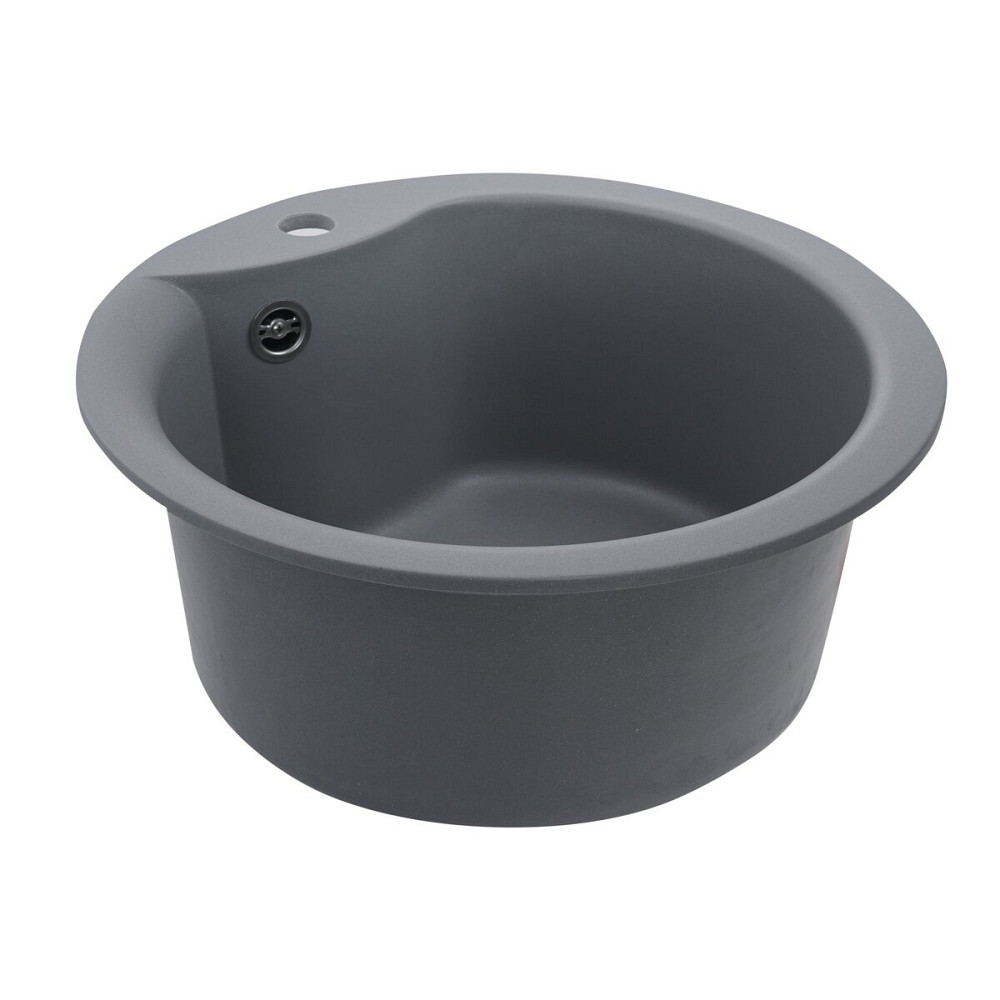 VALESO Гранітна мийка для кухні VALESO 480 TURAS матова Сірий металік Коломия - фото 13