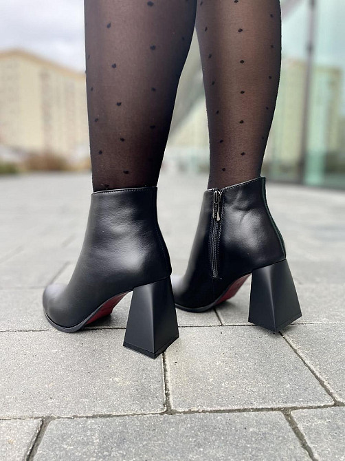 Nivelle Жіночі черевики NIVELLE чорні натуральна шкіра висота 10см каблук 8см 35р. (8016/8018-8 Коломыя - изображение 2