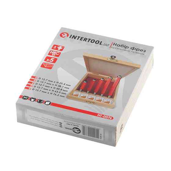 Набір крайкових фрез INTERTOOL HT-0076, 5 шт. - набір фрез для чистового різу Львів