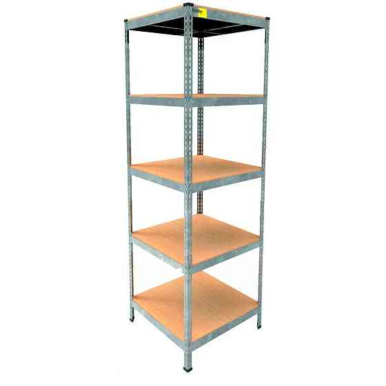 Металевий стелаж Emby Light Series (розмір 2100х600x600мм) 5 полиць ДСП до 100кг Оцинкований Київ