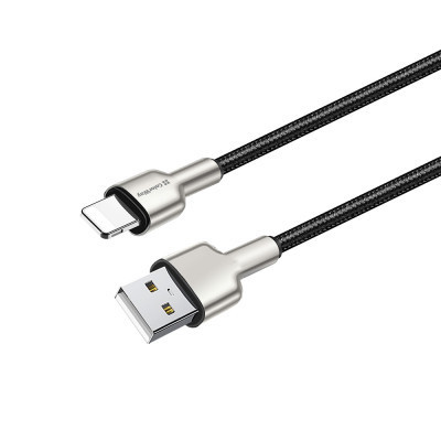 Дата кабель USB 2.0 AM to Lightning 1.0m head metal black ColorWay (CW-CBUL046-BK) Винница - изображение 1