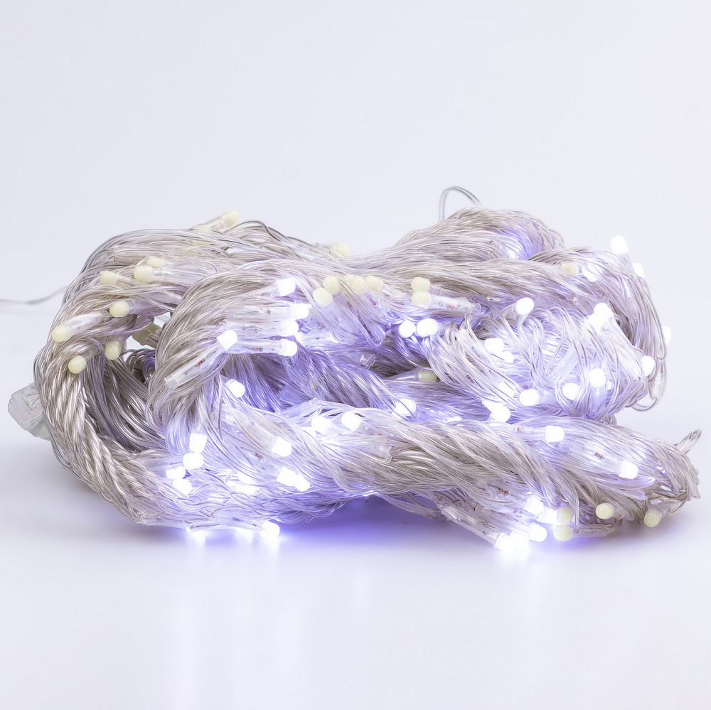 Гірлянда штора 3х2 м 144 LED світлодіодна мідний провід 16 ниток Білий ZWM2320LEDW Київ - фото 8