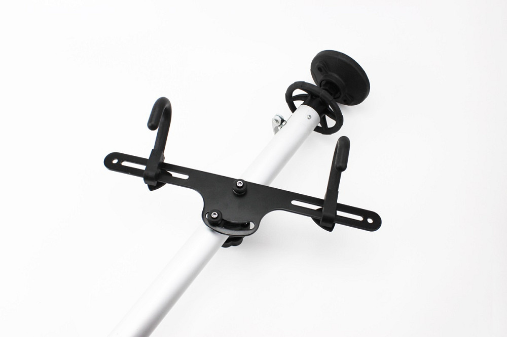 Підставка під 2 велосипеди телескопічна 1,8-3м, регульований кут нахилу велосипеда, алюмінієва, сіра HS-051 Киев - изображение 5