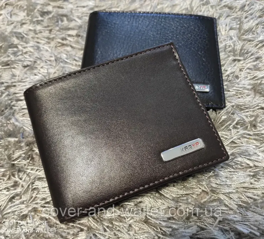 Тонкий чоловічий шкіряний гаманець маленького розміру Karya 0905 Київ - фото 2