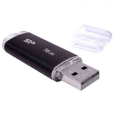 USB флеш накопитель Silicon Power 16GB Ultima U02 Black USB 2.0 (SP016GBUF2U02V1K) Винница