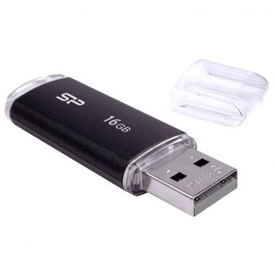 USB флеш накопитель Silicon Power 16GB Ultima U02 Black USB 2.0 (SP016GBUF2U02V1K) Винница - изображение 4