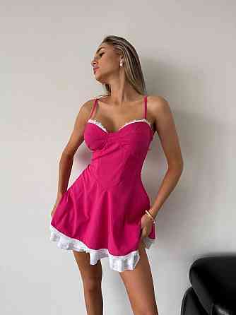 Жіноча стильна чарівність мініплаття бенгалін Рожевий, 46/48 Одеса